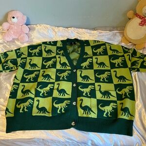 Dino Drama Oversized Cardigan S/M